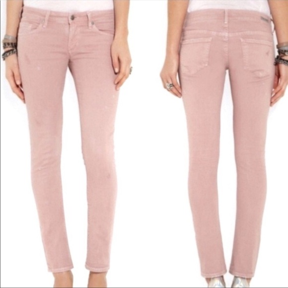 Citizens of humanity pastel dusty rose pink skinny jeans distressed size 31 - Picture 1 of 8